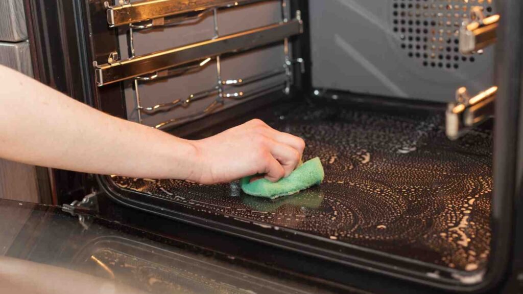 How to clean the bottom of an oven